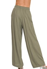Miss Bliss Zen Linen Drawstring Pants-