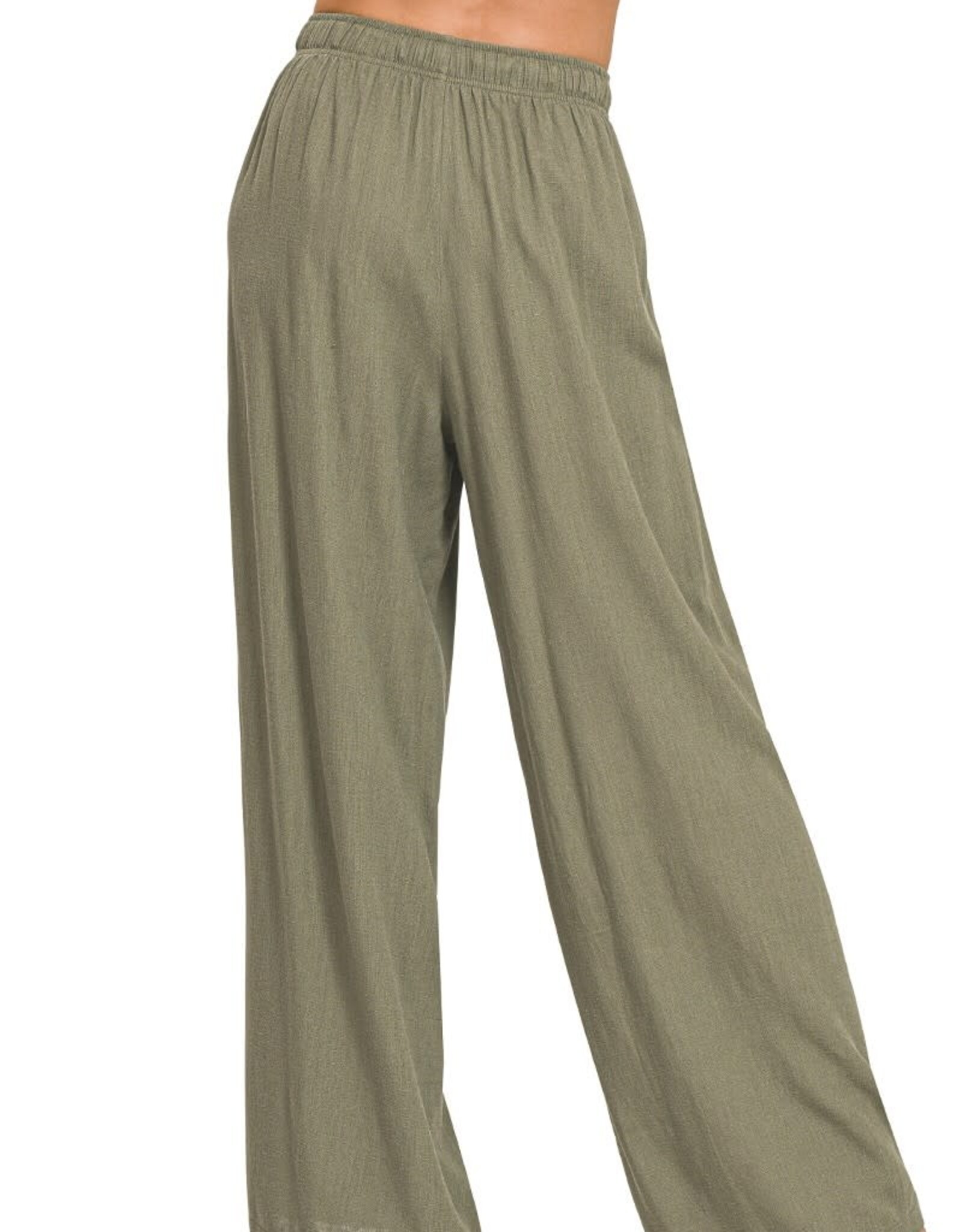 Miss Bliss Zen Linen Drawstring Pants-