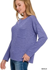 Miss Bliss Zen Slub Hacci Ls T Shirt-