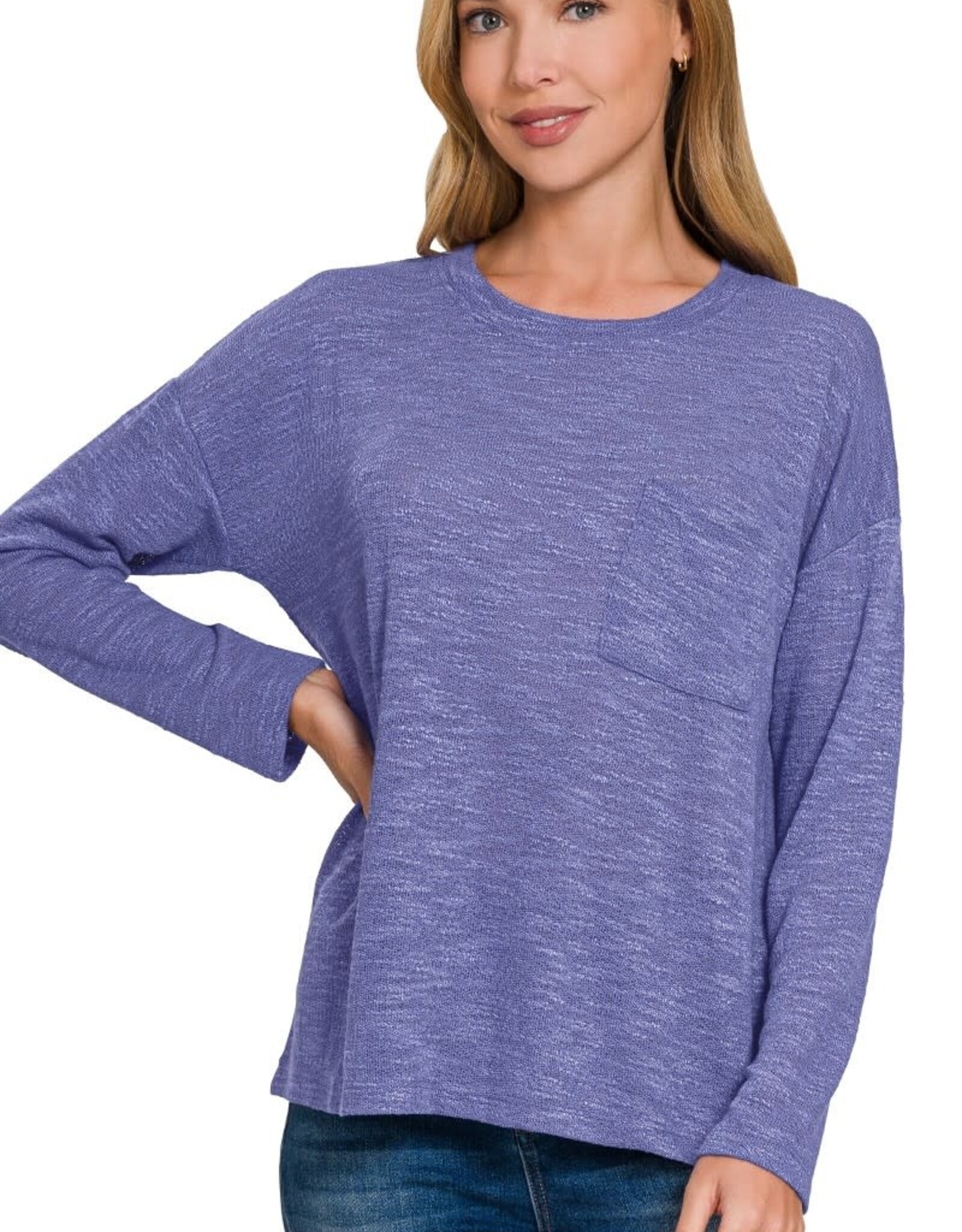 Miss Bliss Zen Slub Hacci Ls T Shirt-