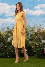 Miss Bliss M&E Smocked Tiered Midi Dress-