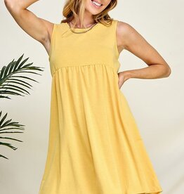 Miss Bliss Yellow Babydoll Throw On Mini Dress