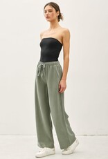 Miss Bliss BC Tencel Wide Leg Pants W Pocket & Drawstring-Olive