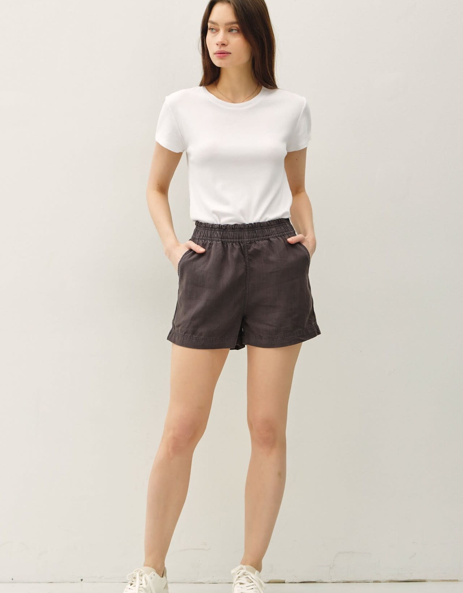 Miss Bliss BC Soft Touch Tencel Ease Shorts-Charcoal