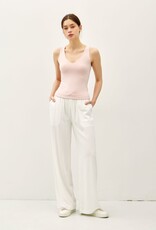 Miss Bliss Soft Core - Basic Full Length Vneck Tank-Blush