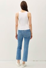 Miss Bliss Soft Core - Basic Full Length Vneck Tank-Off White