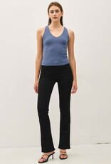 Miss Bliss BC Soft Core - Basic Full Length Vneck Tank-Teal