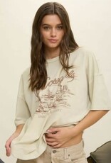 Miss Bliss Blu Cowgirls Relaxed Short Sleeve Knit T-shirt
