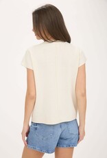 Miss Bliss Blu Mimosa Please Short Sleeve Knit Tank-Cream