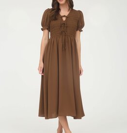 Miss Bliss Cocoa Midi Dress