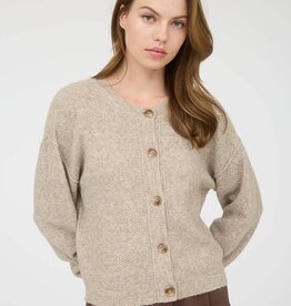 Miss Bliss Khaki Relaxed Fit Knit Cardi