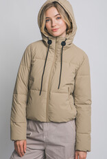 Miss Bliss LT Long Sleeve Padded Puffer Jacket-Khaki