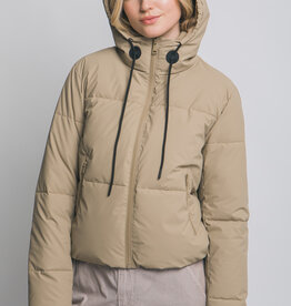 Miss Bliss Hooded Khaki Puffer Jacket
