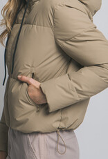 Miss Bliss LT Long Sleeve Padded Puffer Jacket-Khaki