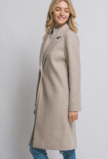 Miss Bliss LT Classic Single Breasted Long Coat-Oatmeal