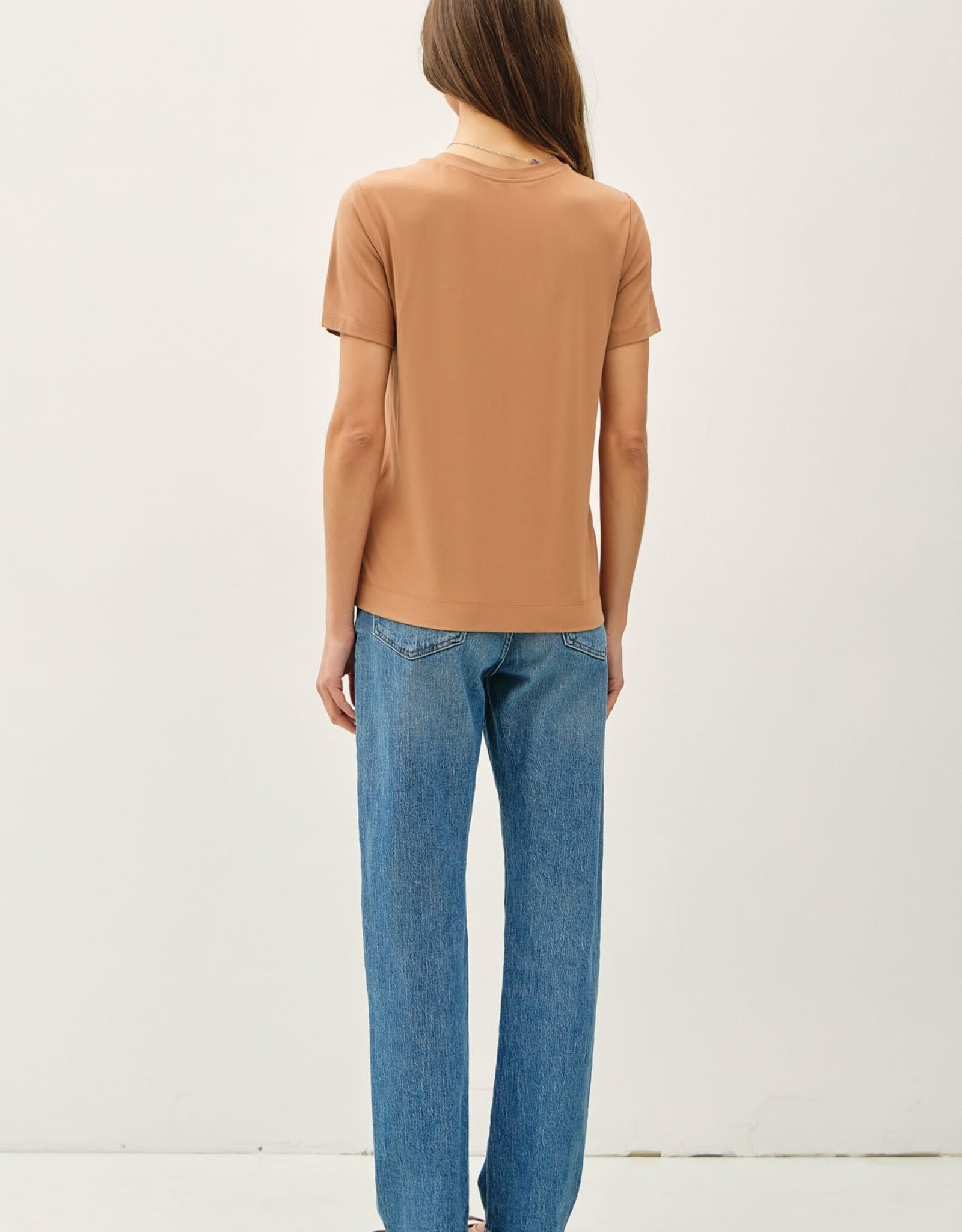 Miss Bliss BC Bamboo/modal Basic Round Neck T Shirt-Cork