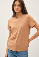 Miss Bliss BC Bamboo/modal Basic Round Neck T Shirt-Cork