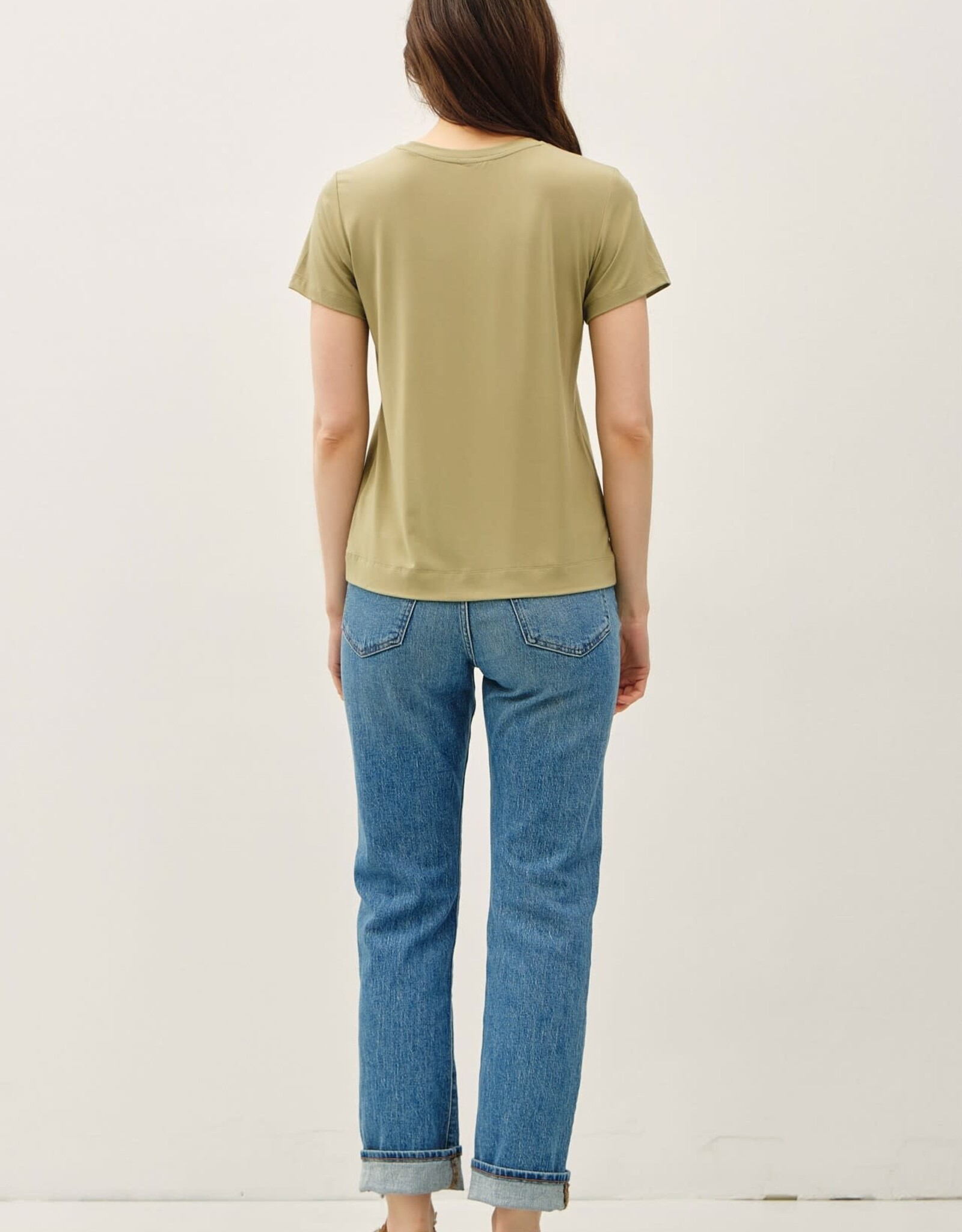 Miss Bliss BC Bamboo/modal Basic Round Neck T Shirt-Fern