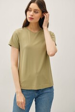 Miss Bliss BC Bamboo/modal Basic Round Neck T Shirt-Fern