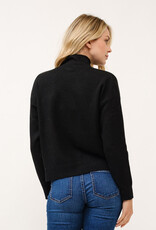 Miss Bliss Cielo Soft Turtleneck Pullover Sweater-Black