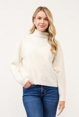 Miss Bliss Cielo Soft Turtleneck Pullover Sweater-Ivory