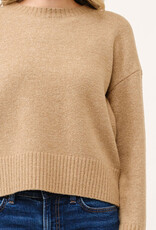 Cielo Crewneck Soft Pullover Sweater-Camel