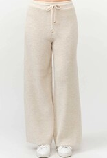 Miss Bliss Cielo Wide Ribbed Sweater Pants-Khaki