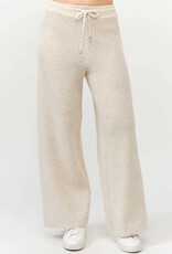 Miss Bliss Cielo Wide Ribbed Sweater Pants-Khaki