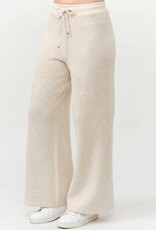 Miss Bliss Cielo Wide Ribbed Sweater Pants-Khaki