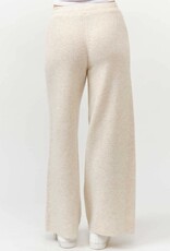 Miss Bliss Cielo Wide Ribbed Sweater Pants-Khaki