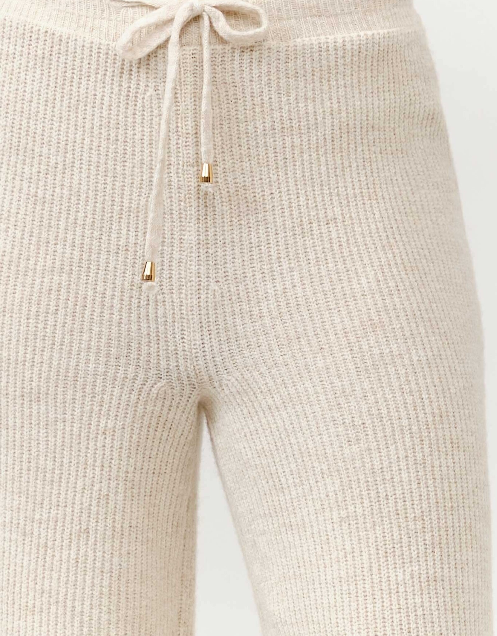 Miss Bliss Cielo Wide Ribbed Sweater Pants-Khaki