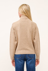 Miss Bliss Cielo Womens Soft Turtleneck Pullover Sweater-Camel