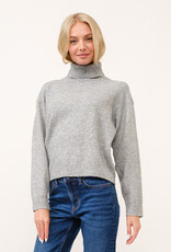 Miss Bliss Cielo Womens Soft Turtleneck Pullover Sweater-Hgrey