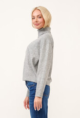 Miss Bliss Cielo Womens Soft Turtleneck Pullover Sweater-Hgrey