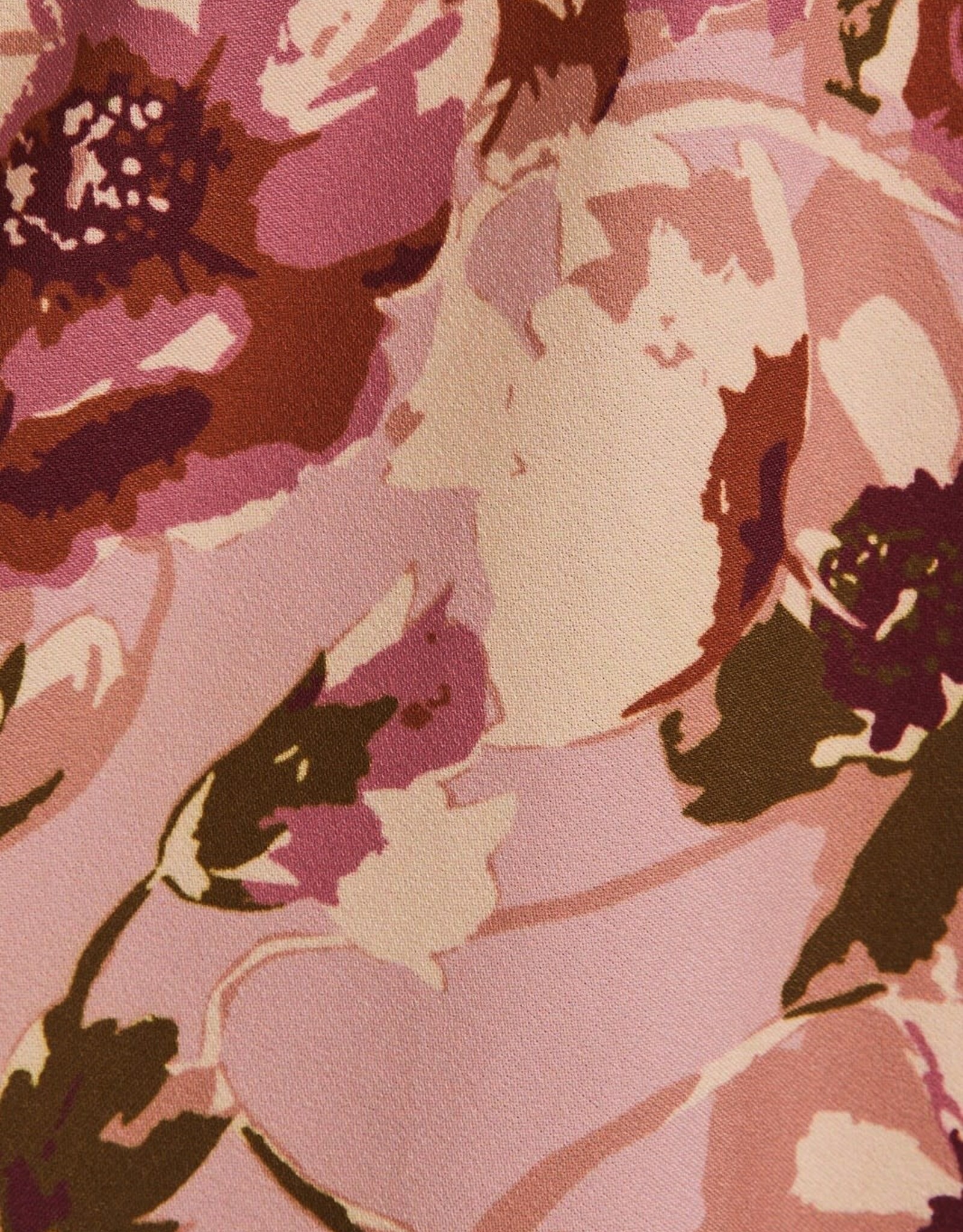 Miss Bliss Gilli R Neck Ls Side Tie Floral Dress-Mauve Floral