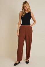 Miss Bliss Gilli Waist Band Wide Leg Pants-Camel