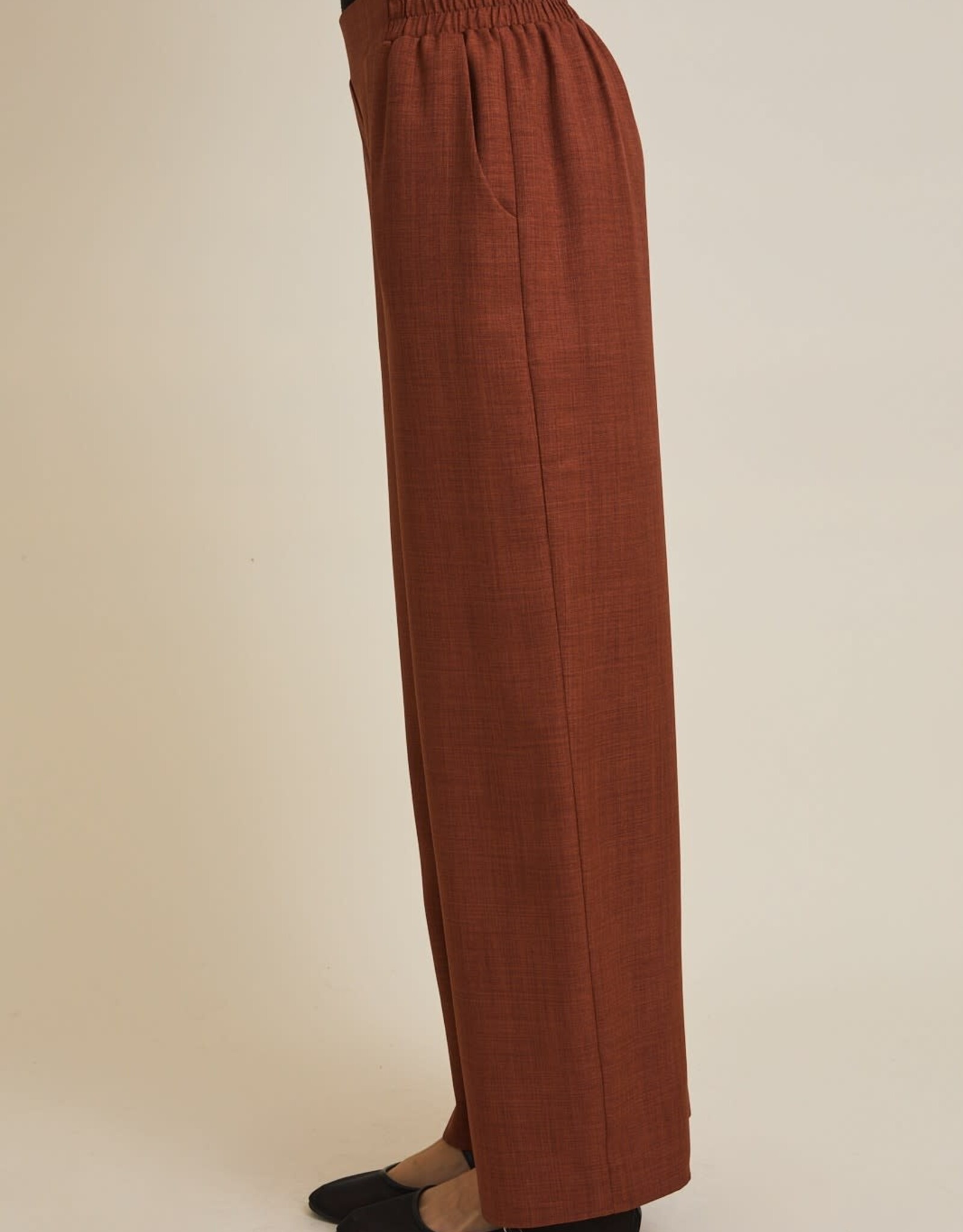 Miss Bliss Gilli Waist Band Wide Leg Pants-Camel