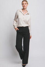 Miss Bliss LT Solid Straight Leg Pants-Black