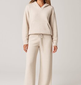 Miss Bliss High Rise Flowy Wide Leg Knit Pants-Taupe