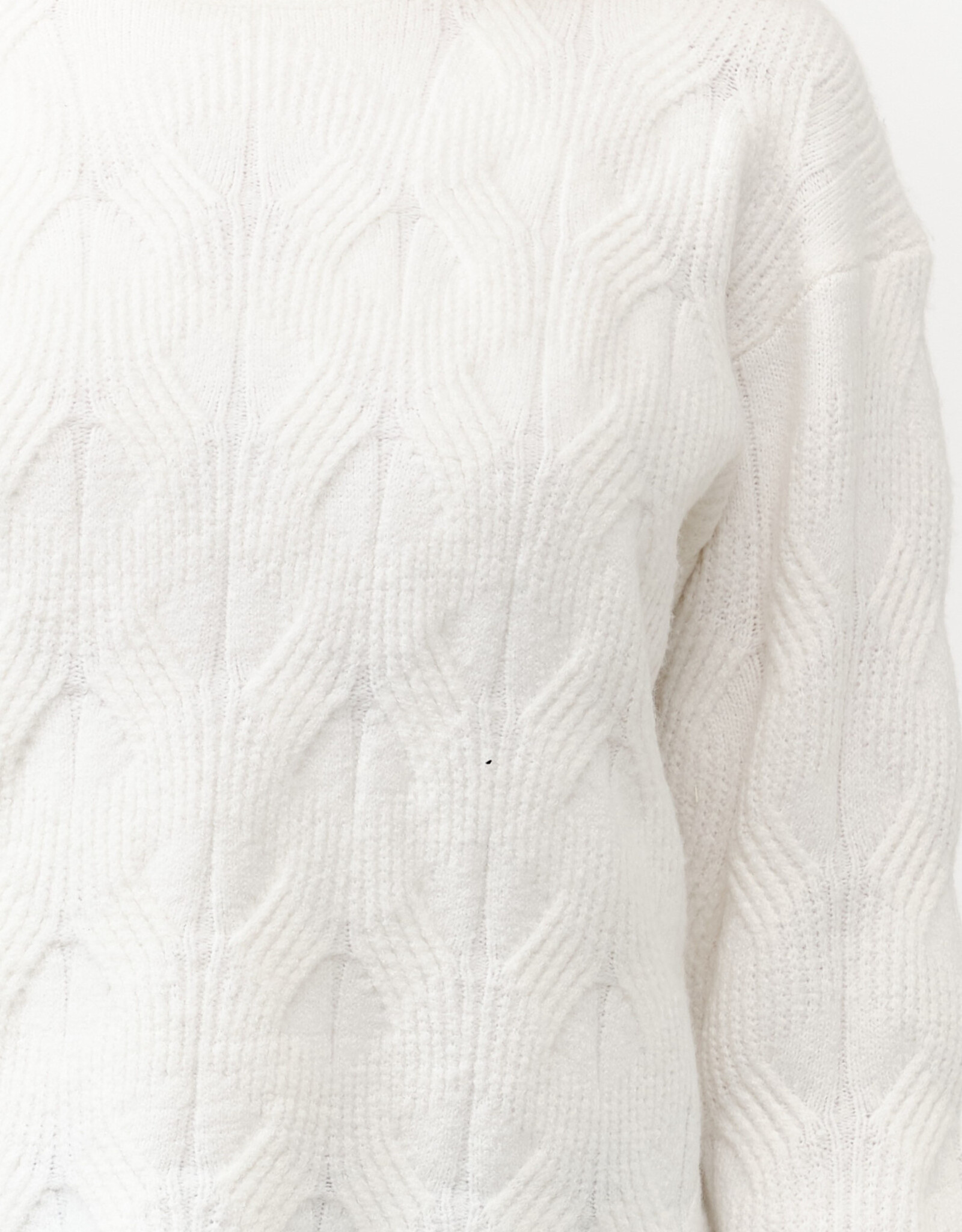 Miss Bliss Cielo Soft Wave Knit Sweater-Ivory