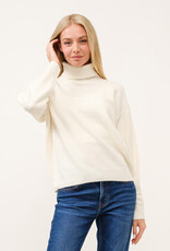 Miss Bliss Cielo Womens Soft Turtleneck Pullover Sweater-Ivory