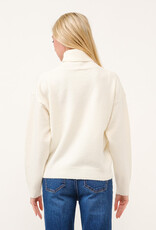 Miss Bliss Cielo Womens Soft Turtleneck Pullover Sweater-Ivory