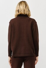 Miss Bliss Cielo Turtle Neck Loose Pullover Sweater-Brown