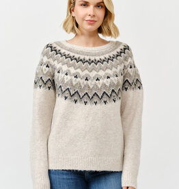 Miss Bliss Classic Charm Embellished Sweater Knit-Khaki