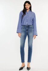 Miss Bliss KC Mid Rise Cigarette Fit Jeans- Medium Wash