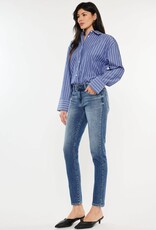 Miss Bliss KC Mid Rise Cigarette Fit Jeans- Medium Wash