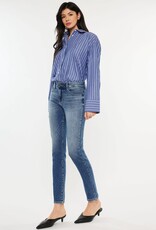 Miss Bliss KC Mid Rise Cigarette Fit Jeans- Medium Wash