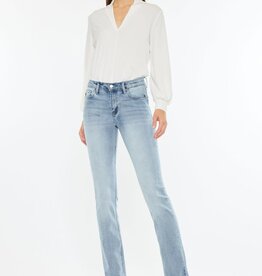 Miss Bliss KC Mid Rise Y2K Boot Cut Jeans- Medium Wash