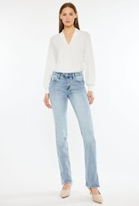 Miss Bliss KC Mid Rise Y2K Boot Cut Jeans- Medium Wash