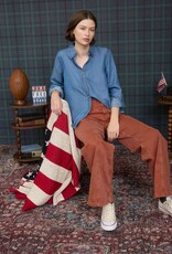 Miss Bliss Blu 3/4 Tab Sleeve Button Down Shirt- Chambray